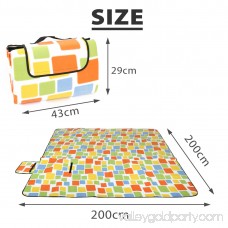 (79x79)Water Resistant Foldable Picnic Blanket Mat Camping Beach Pad(Colorful Stripe) 568874282